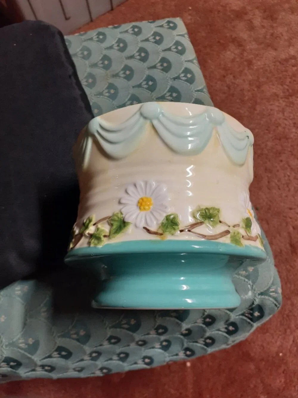 vtg mid-century ceramic planter